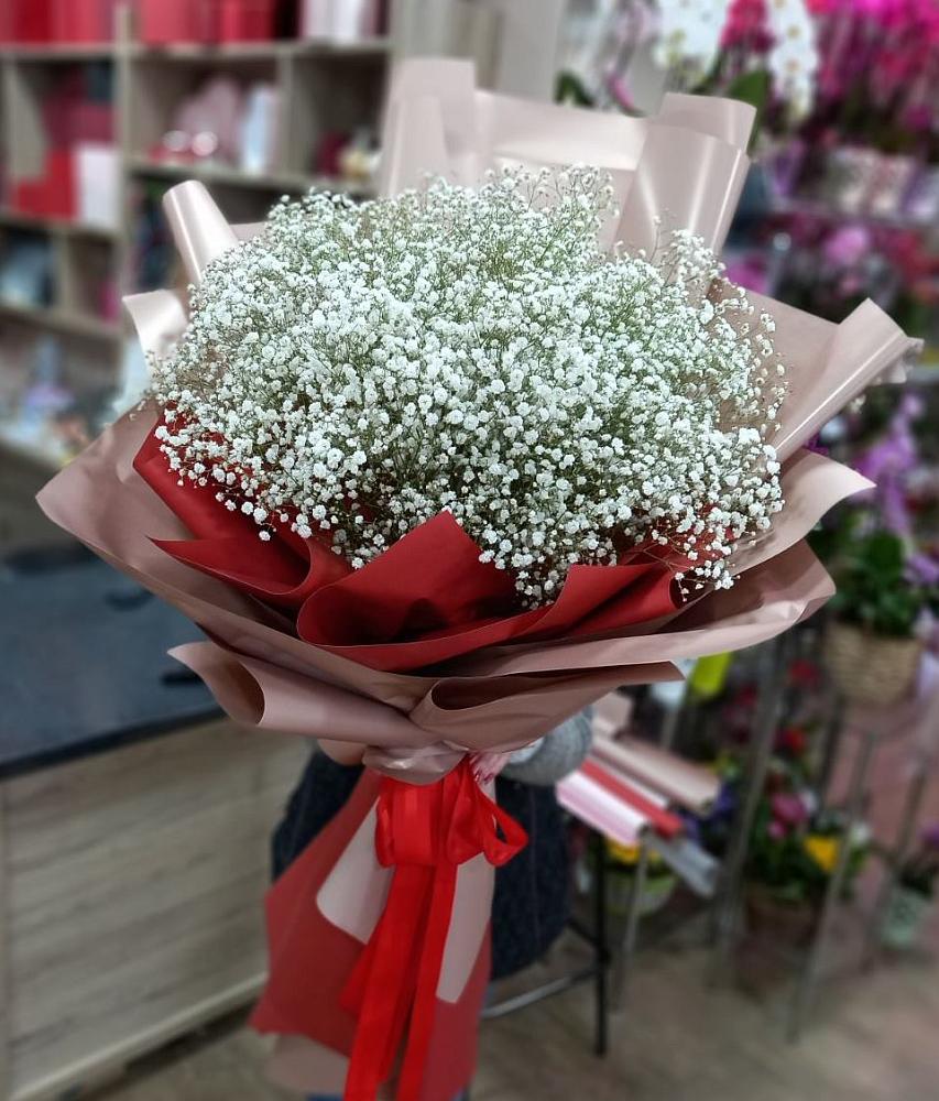 Букет Белые хлопья в Новом Маяке Букет цветов из: Гипсофила в Новом Маяке