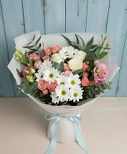 Букет цветов из:  Розы, Лизиантусы и Хризантемы #REPLACE_PRED# Новом Маяке