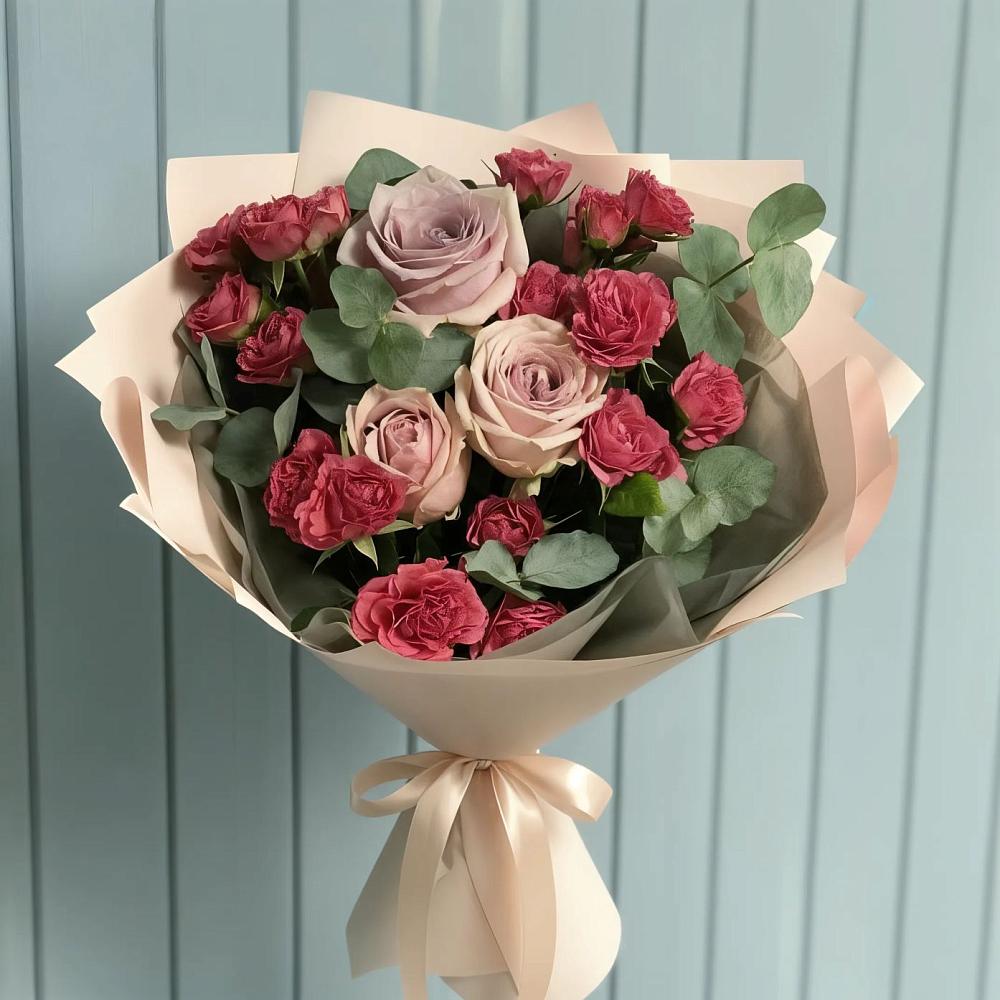 Букет цветов из: Гвоздики и Розы в Новом Маяке