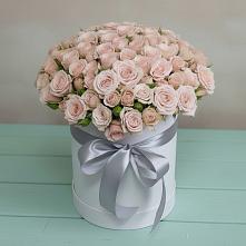 Цветочная композиция из Розы в шляпной коробке в Новом Маяке