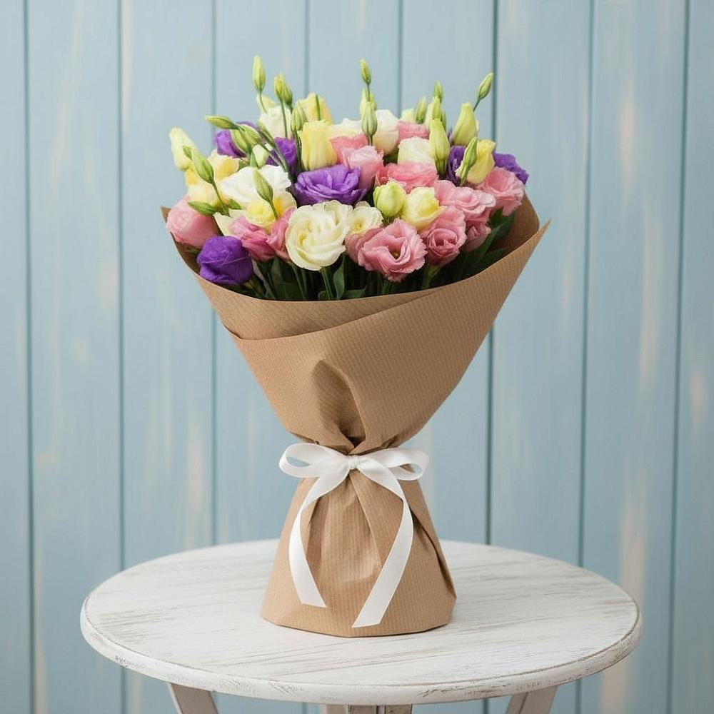 Букет цветов из: Лизиантусы в Новом Маяке