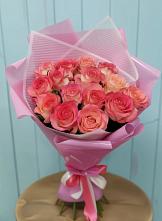 Букет 15 Розовых роз Равель в Новом Маяке