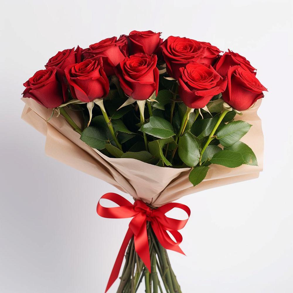 Букет 11 Красных роз Эдлесс Лав в Новом Маяке