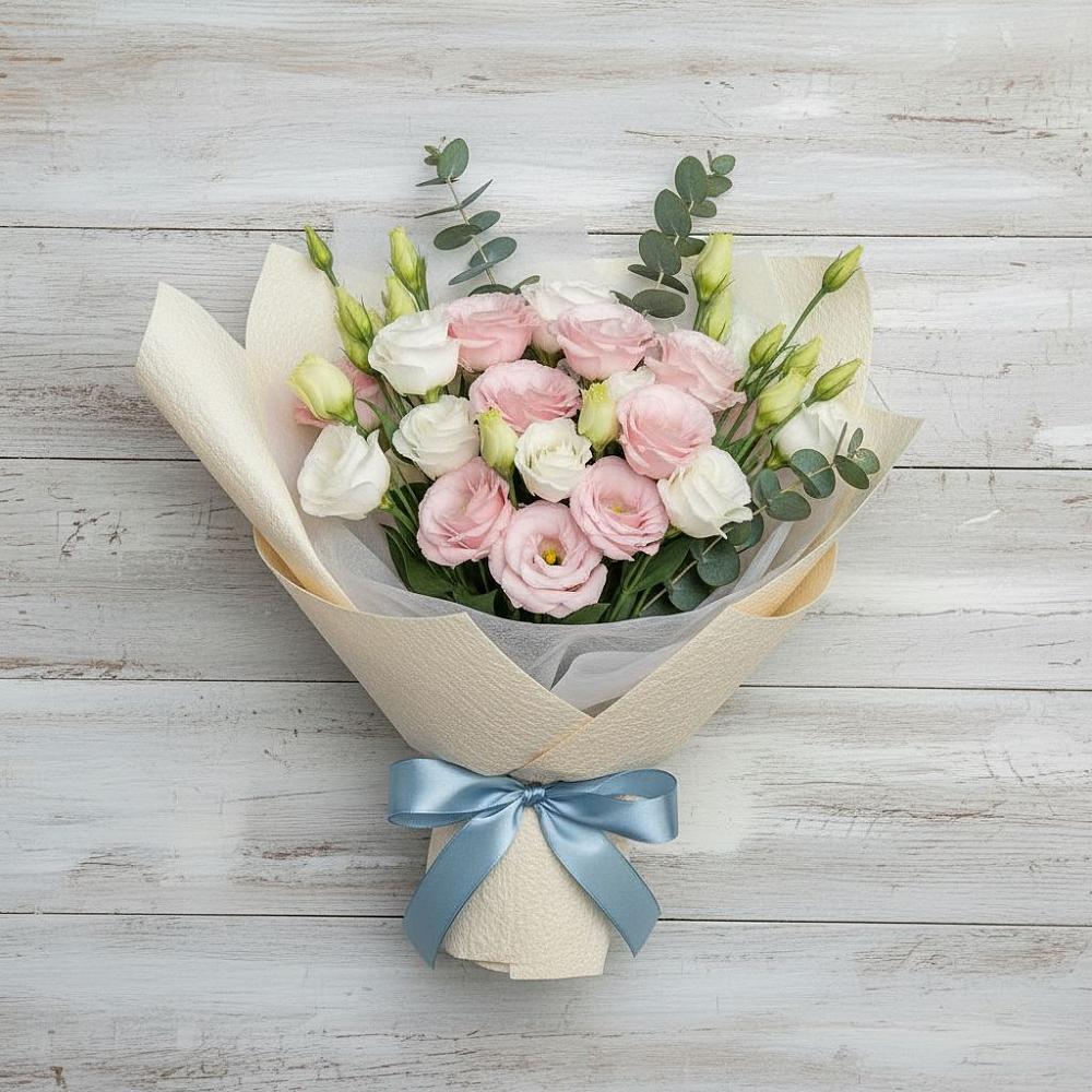 Букет цветов из: Лизиантусы в Новом Маяке